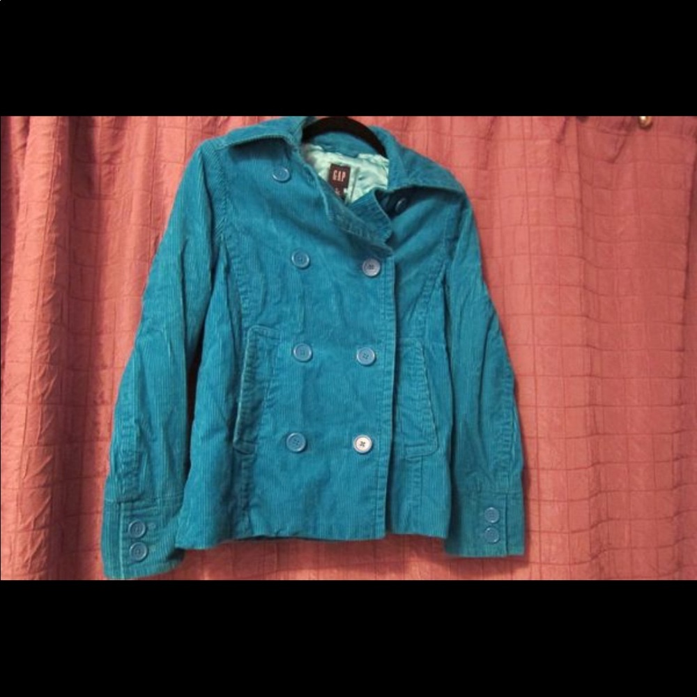 Gap Corduroy Jacket Size Small Turquoise